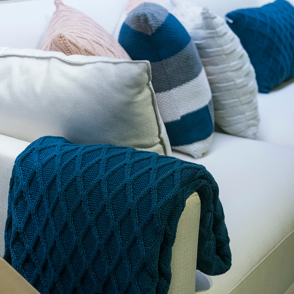MANTA TRICOT PLUS GOTAS AZUL 130X180 CM