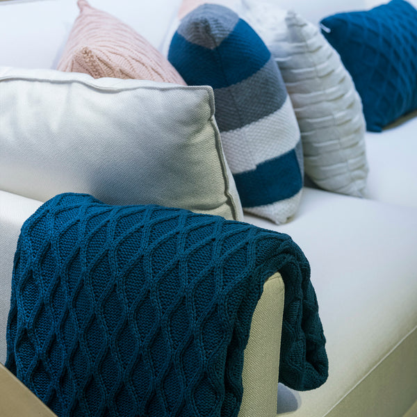 MANTA TRICOT PLUS GOTAS AZUL 130X180 CM