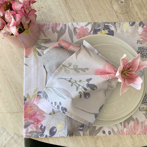 PORTA GUARDANAPO FLOR ARTIFICIAL LIRIO ROSA