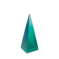 PIRÂMIDE DE RESINA VERDE P 18 CM