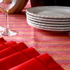 SUPER CAMINHO DE MESA ALGODÃO ETNIA ZIGZAG VERMELHO