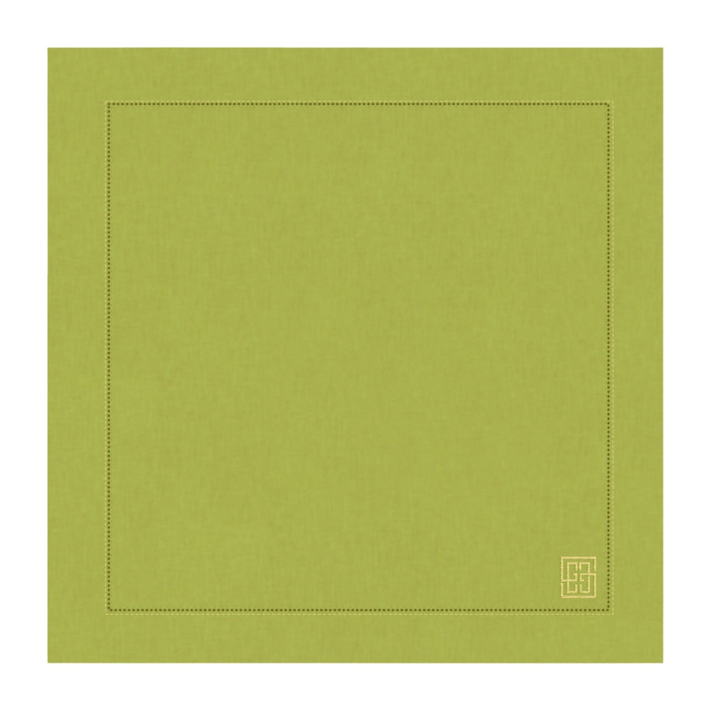 GUARDANAPO LINHO PURO BARRA LARGA PREMIUM VERDE 55X55 CM