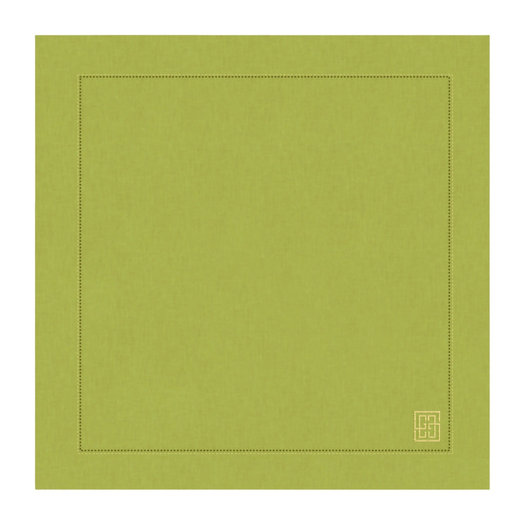 GUARDANAPO LINHO PURO BARRA LARGA PREMIUM VERDE 55X55 CM