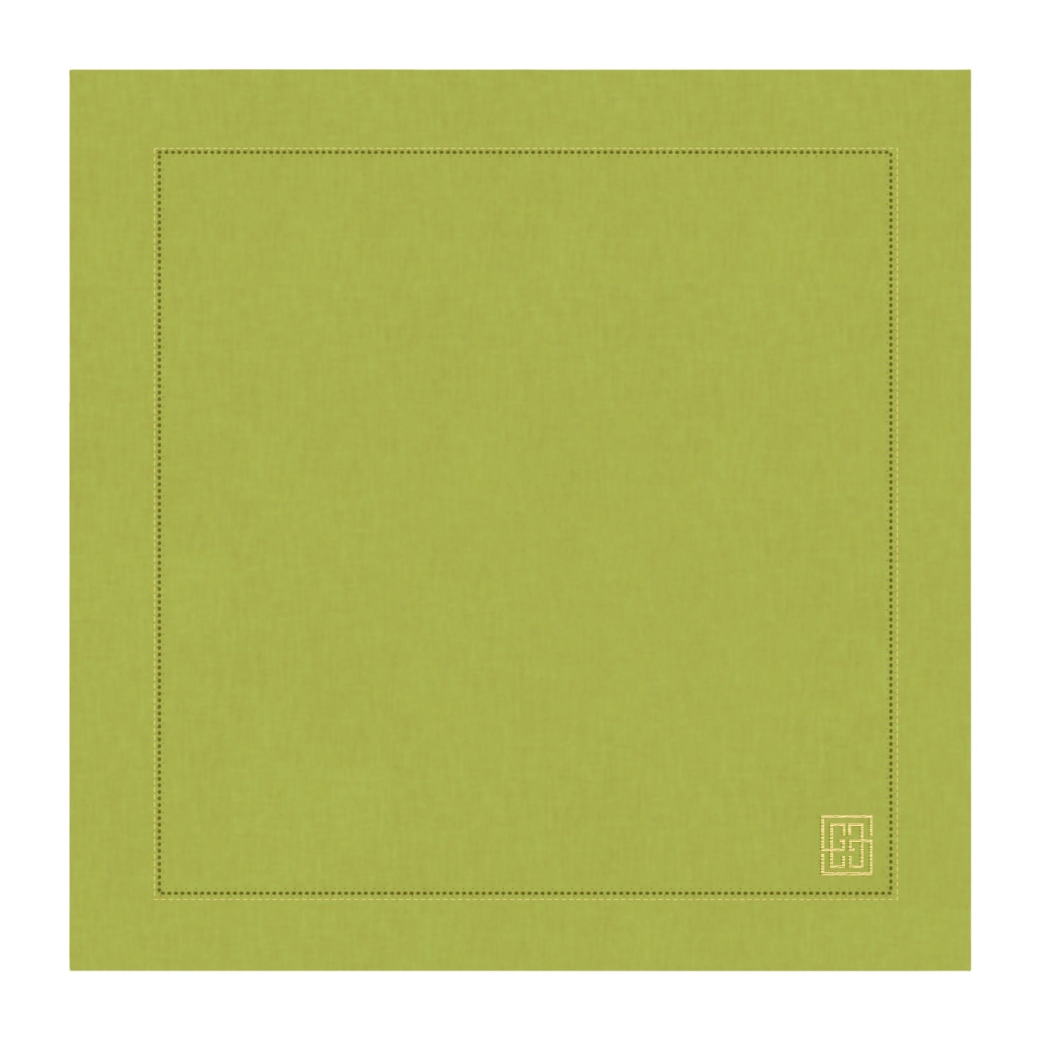 GUARDANAPO LINHO PURO BARRA LARGA PREMIUM VERDE 55X55 CM