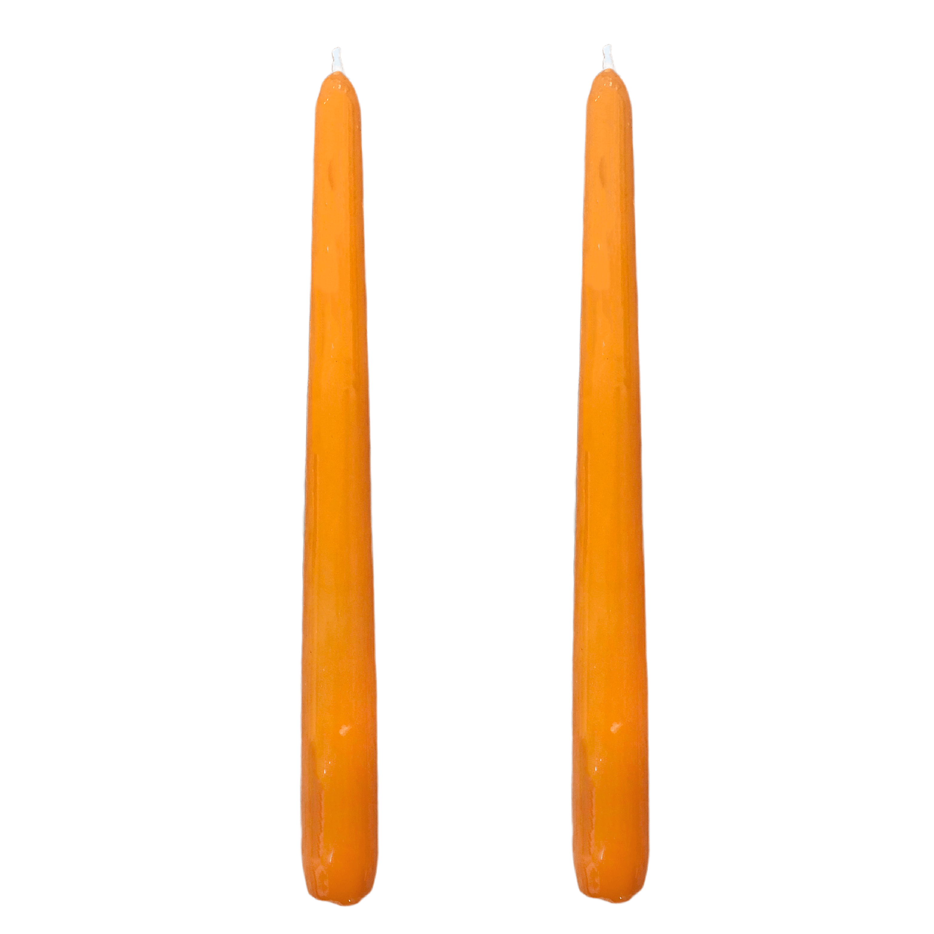 VELAS PARA CASTIÇAL CÔNICA LARANJA 25 CM - 02 UNIDADES