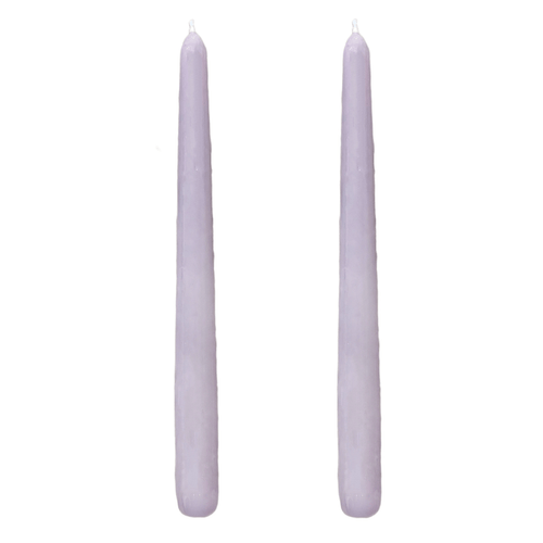 VELAS PARA CASTIÇAL CÔNICA LILÁS 25 CM - 02 UNIDADES