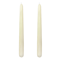 VELAS PARA CASTIÇAL CÔNICA MARFIM 25 CM - 02 UNIDADES
