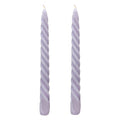 VELAS PARA CASTIÇAL TWIST LILÁS 25 CM - 02 UNIDADES