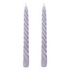 VELAS PARA CASTIÇAL TWIST LILÁS 25 CM - 02 UNIDADES