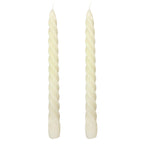 VELAS PARA CASTIÇAL TWIST MARFIM 25 CM - 02 UNIDADES