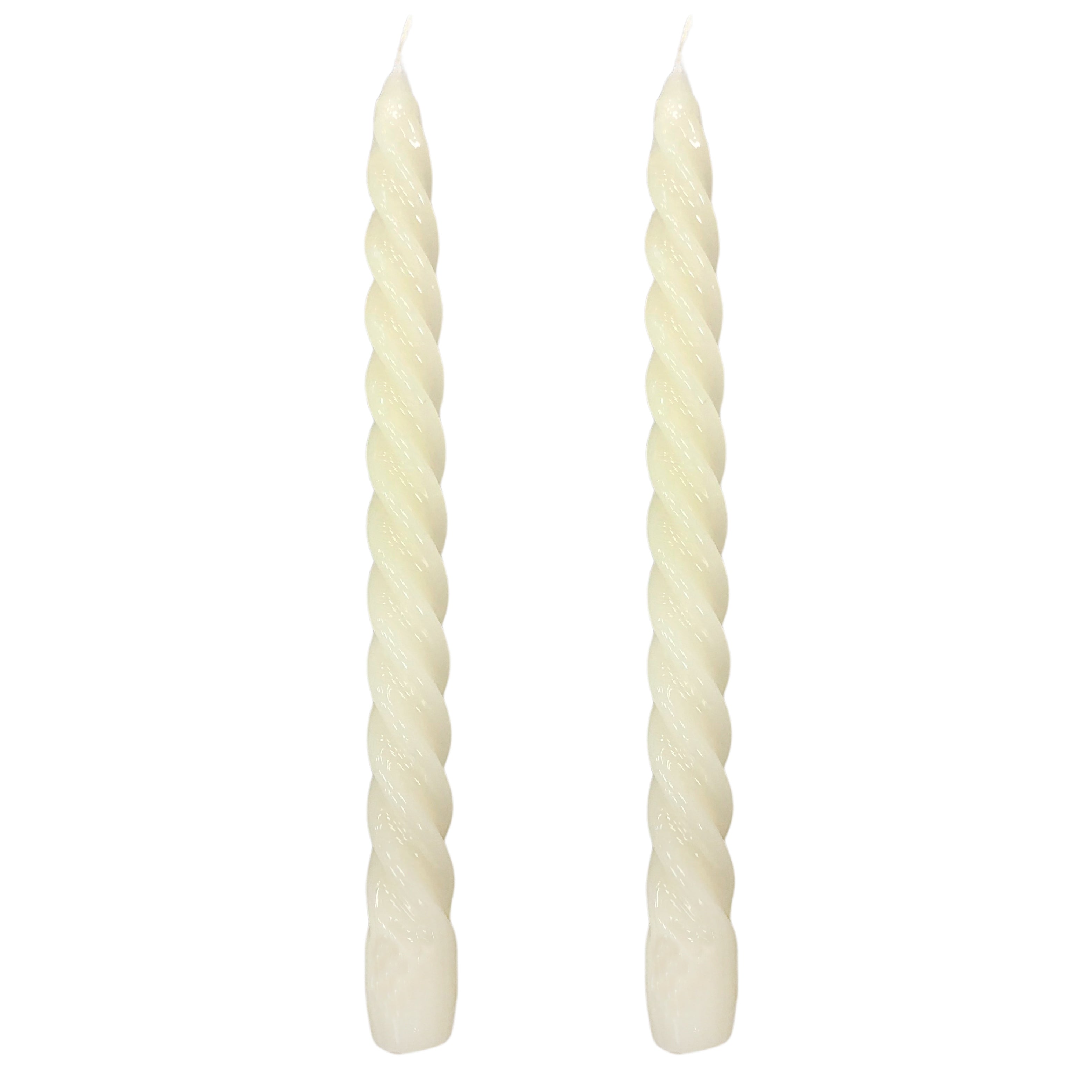 VELAS PARA CASTIÇAL TWIST MARFIM 25 CM - 02 UNIDADES