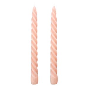 VELAS PARA CASTIÇAL TWIST ROSA 25 CM - 02 UNIDADES