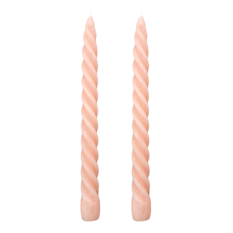 VELAS PARA CASTIÇAL TWIST ROSA 25 CM - 02 UNIDADES