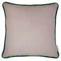 CAPA DE ALMOFADA VELUDO LINES COM VIVO ROSA E VERDE  50X50 CM