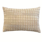 CAPA DE ALMOFADA CAMURÇA NATURAL TRAMADA BEGE 50 X 35 CM