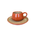 XÍCARA DE CAFÉ CERÂMICA ARTESANAL TERRACOTA 120ML