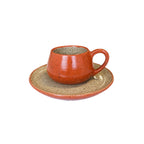 XÍCARA DE CAFÉ CERÂMICA ARTESANAL TERRACOTA 120ML