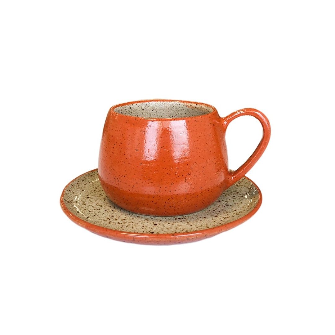 XÍCARA DE CHÁ CERÂMICA ARTESANAL TERRACOTA 360ML