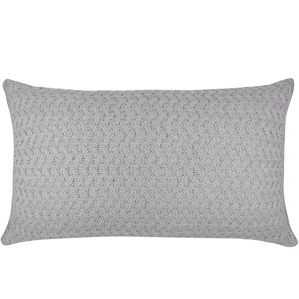 CAPA DE ALMOFADA TRICOT PLUS CESTARIA RIM CINZA 70X35