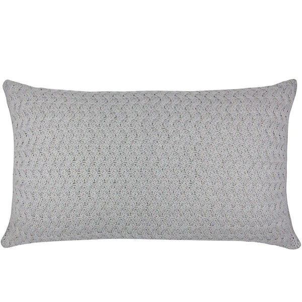 CAPA DE ALMOFADA TRICOT PLUS CESTARIA RIM CINZA 70X35