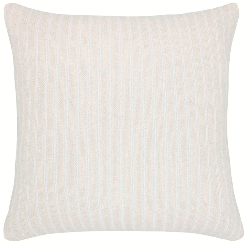 CAPA DE ALMOFADA TRICOT PLUS RISCA DE GIZ  BEGE 50X50 CM