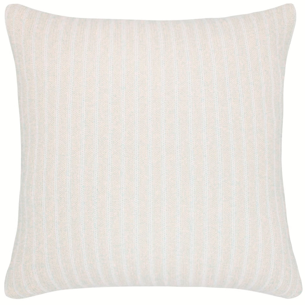 CAPA DE ALMOFADA TRICOT PLUS RISCA DE GIZ  BEGE 50X50 CM