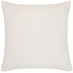 CAPA DE ALMOFADA TRICOT PLUS RISCA DE GIZ  BEGE 50X50 CM