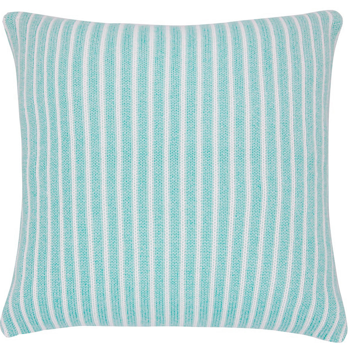 CAPA DE ALMOFADA TRICOT PLUS RISCA DE GIZ VERDE 50X50 CM