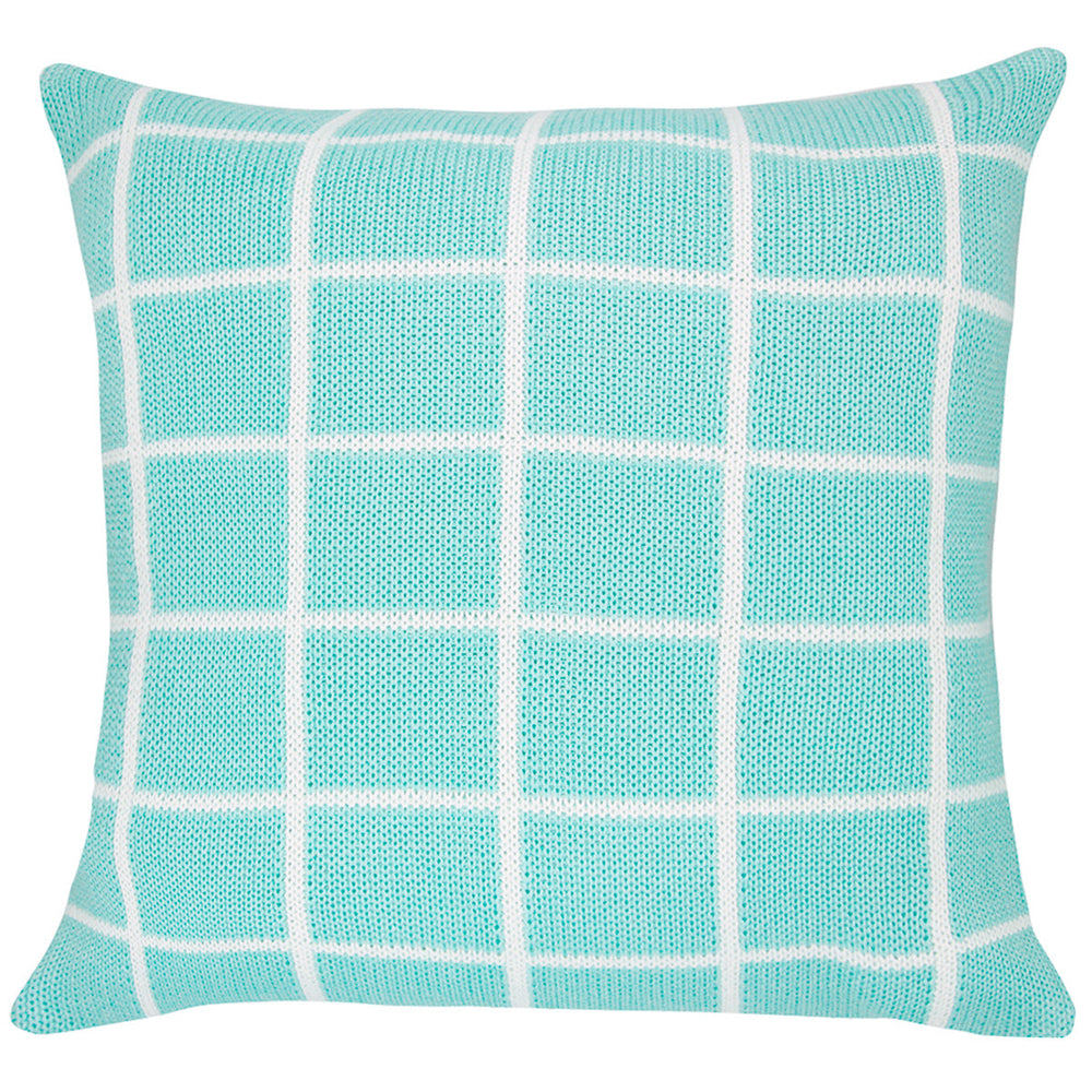 CAPA DE ALMOFADA TRICOT PLUS GRID VERDE 50X50 CM