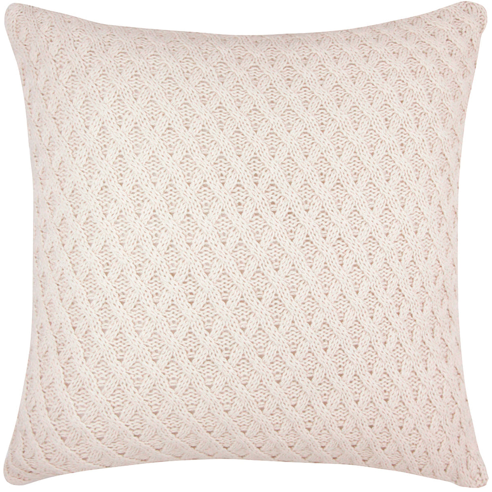 CAPA DE ALMOFADA TRICOT PLUS LOSANGOS BEGE 50X50