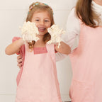 avental mãe e filha infantil rosa