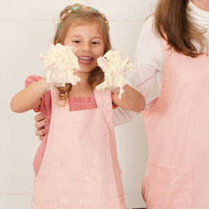 avental mãe e filha infantil rosa