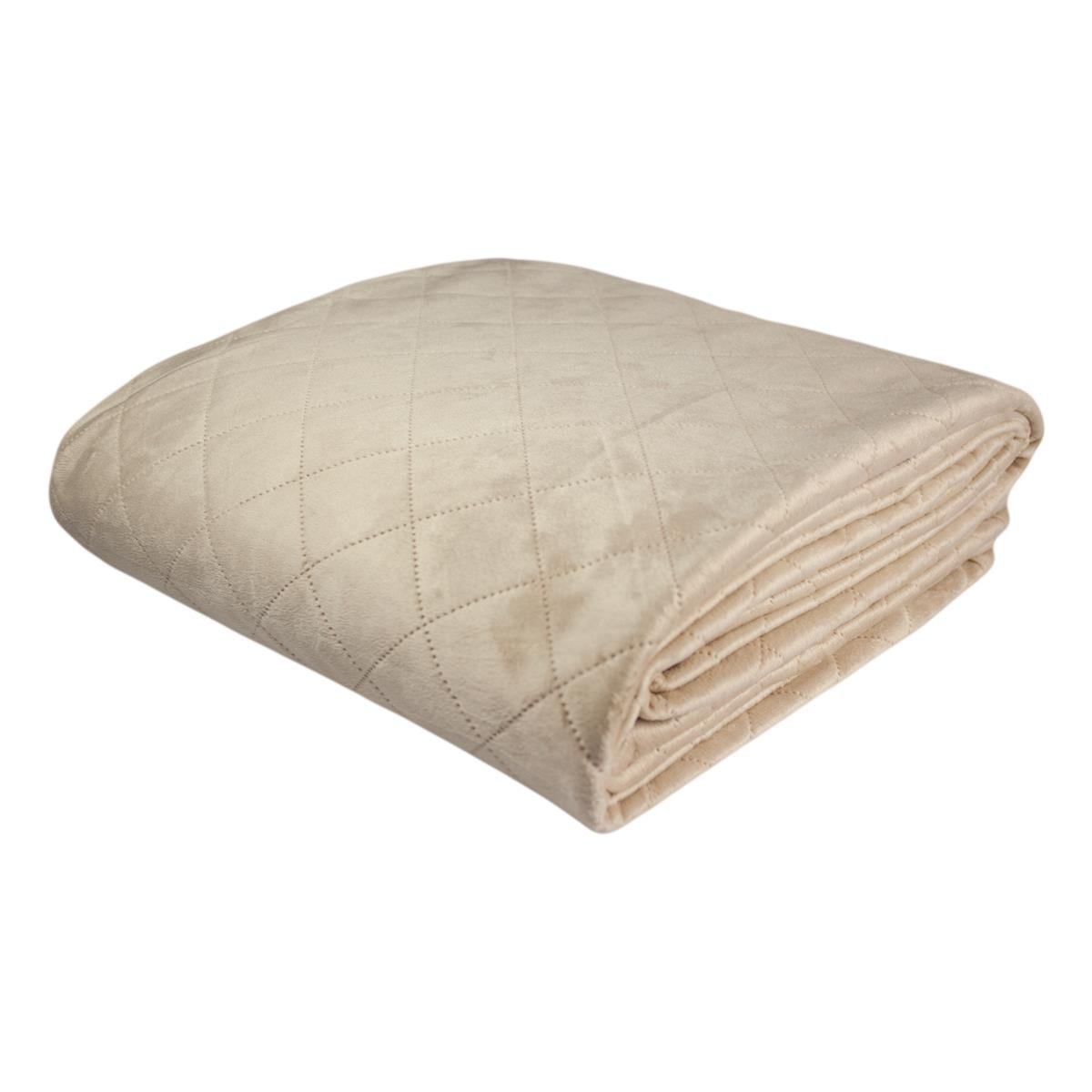 COBERTOR MICROFIBRA SUPER SOFT BEGE CASAL