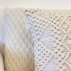 Almofada macrame detalhes