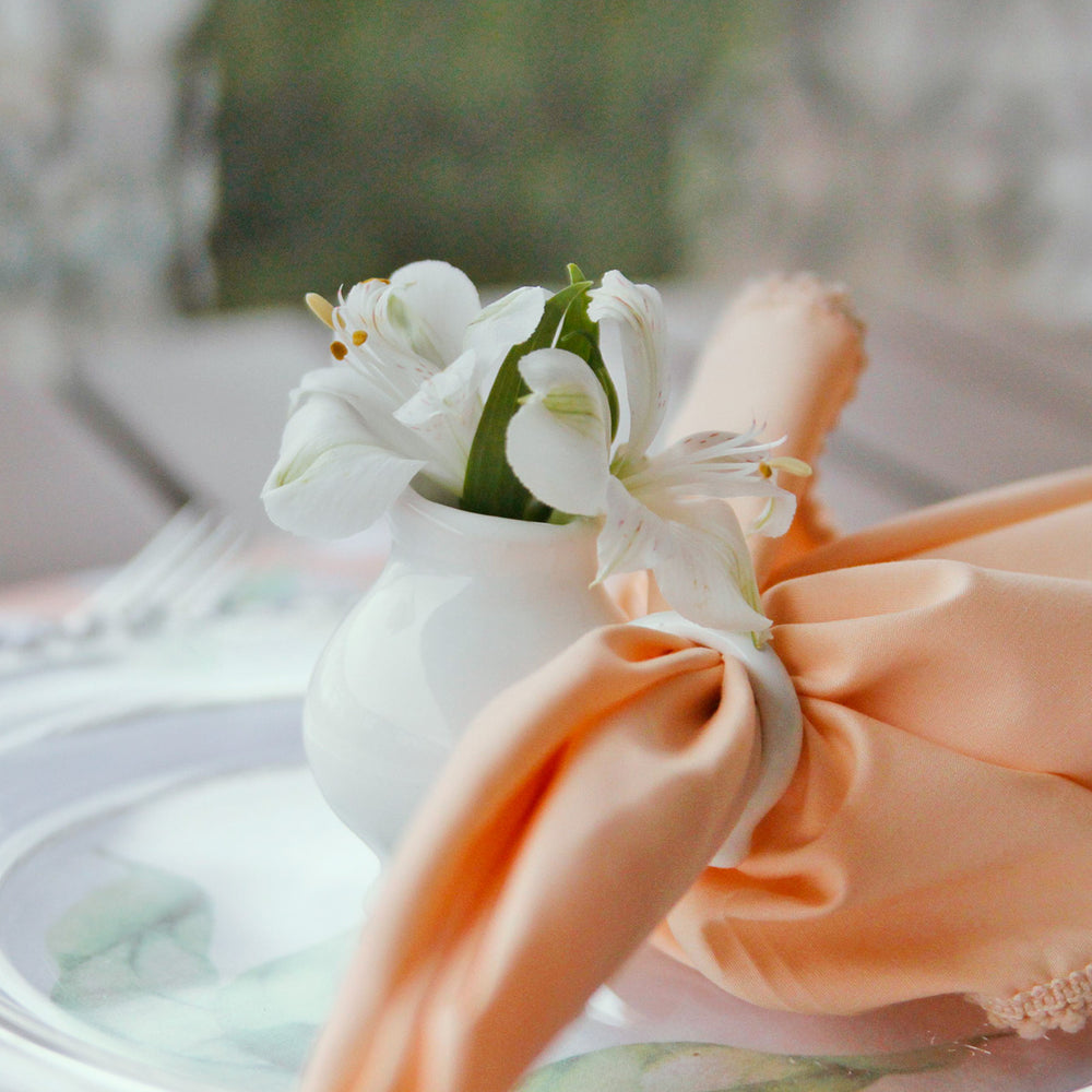 GUARDANAPO DE TRICOLINE BOLINHAS NUDE 50X50 CM