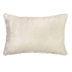 CAPA DE ALMOFADA DE PELE ECOLÓGICA SCANDINAVIA BRANCO 50 X 35 CM