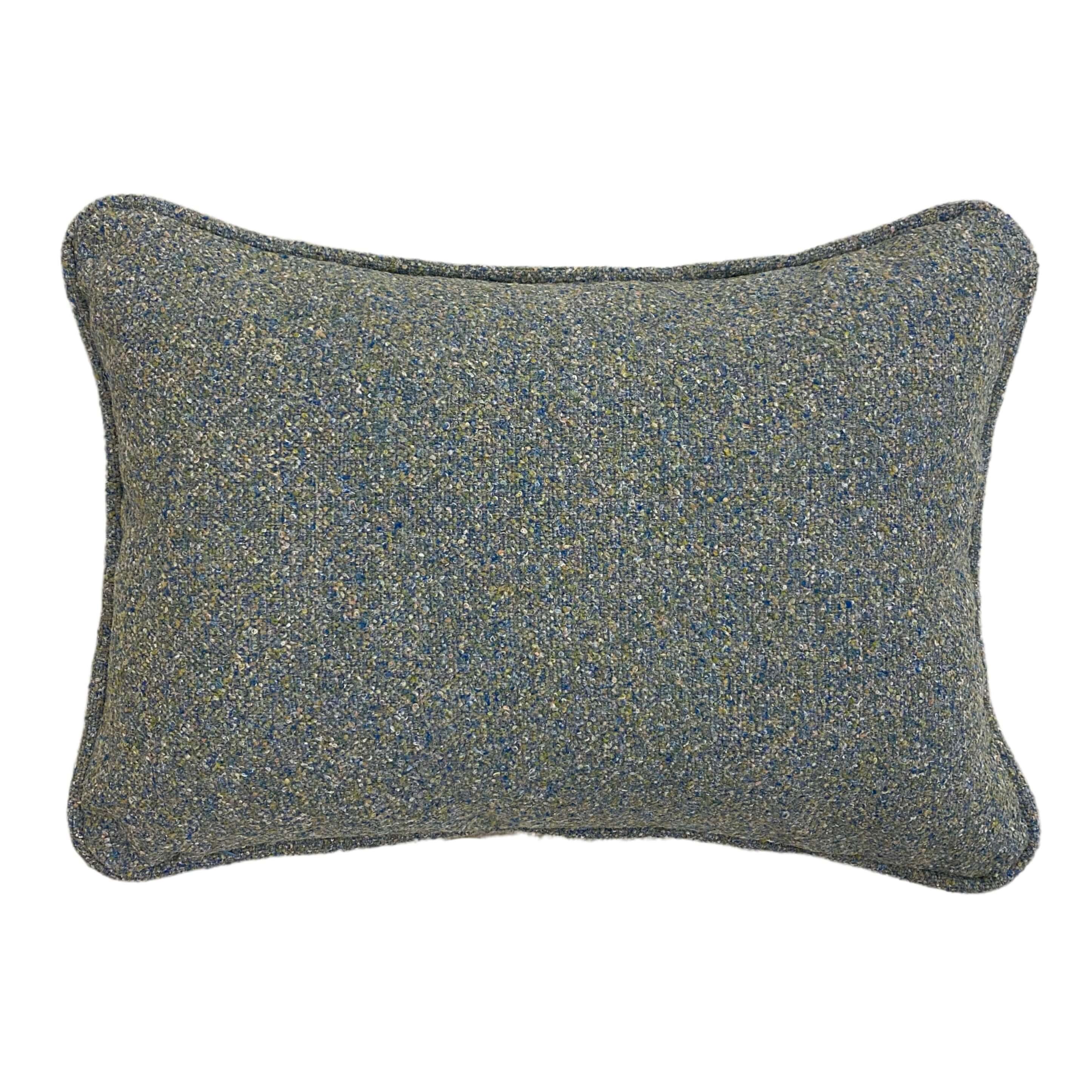 CAPA DE ALMOFADA BOUCLÉ ECO AZUL 50X35 CM