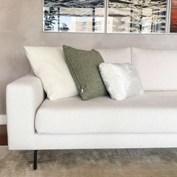 CAPA DE ALMOFADA BOUCLÉ ECO VERDE 50X50 CM