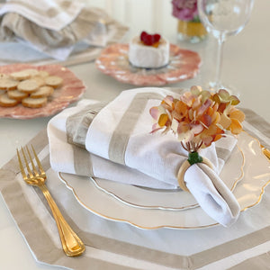 JOGO AMERICANO DE LINHO VISCO DECO BEGE 43 CM