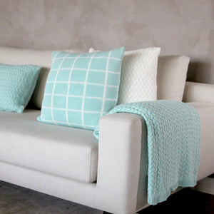 MANTA TRICOT PLUS CESTARIA VERDE 130X180 CM