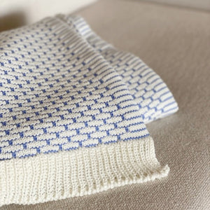 MANTA TRICOT PLUS TIJOLINHO AZUL 130X180 CM