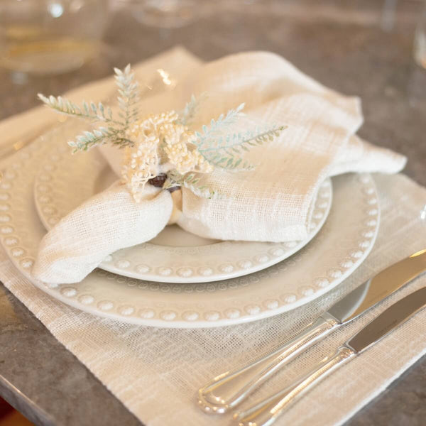 GUARDANAPO RÚSTICO NATURAL MARFIM 50X50 CM