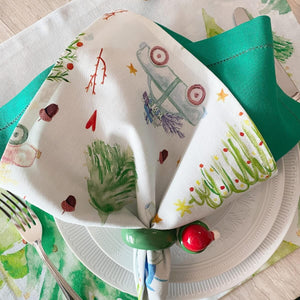 JOGO AMERICANO DE LINHO VISCO VERDE 46X35 CM