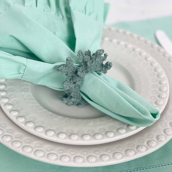 PORTA GUARDANAPO CORAL VERDE