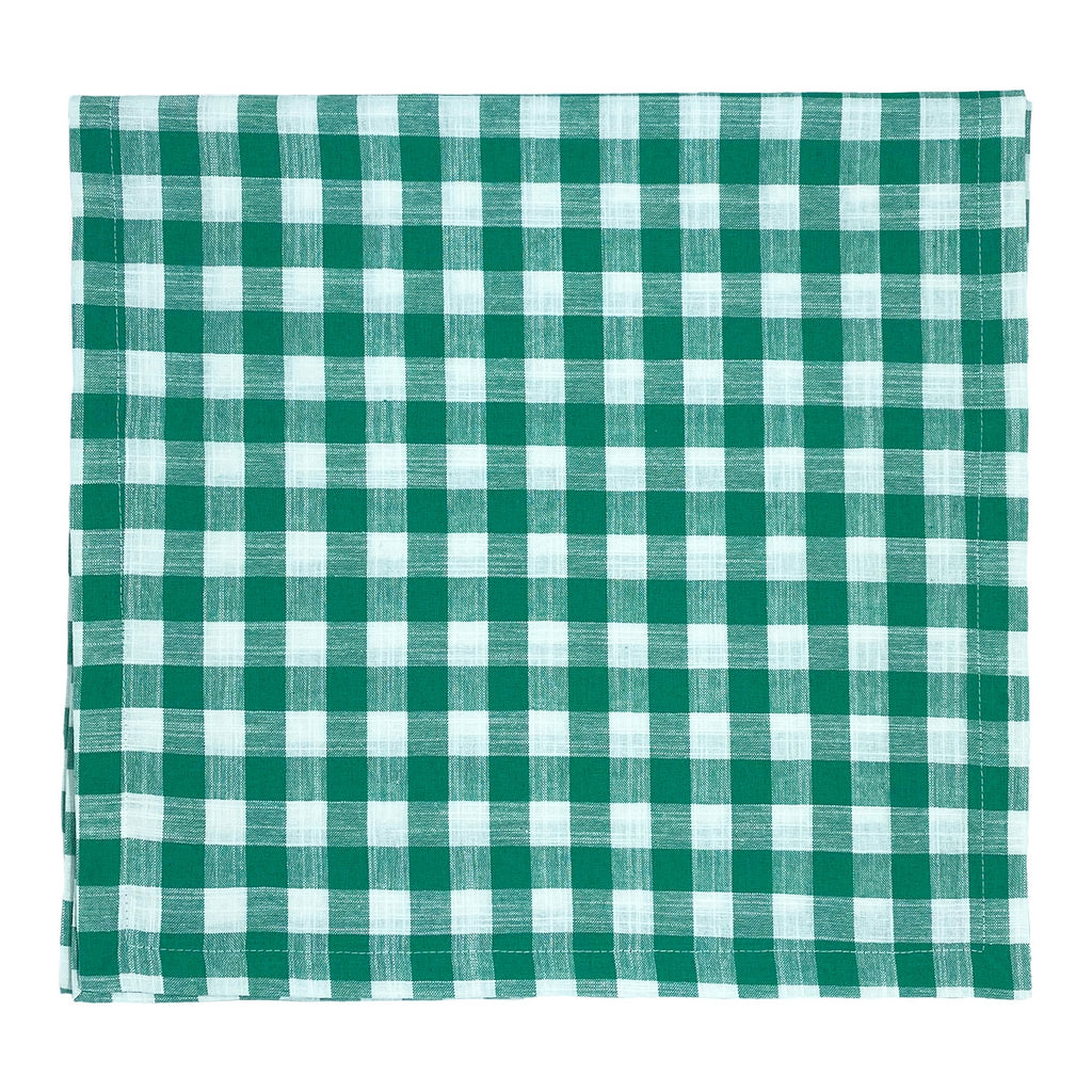 CAMINHO DE MESA VICHY DE ALGODÃO VERDE 160X43 CM