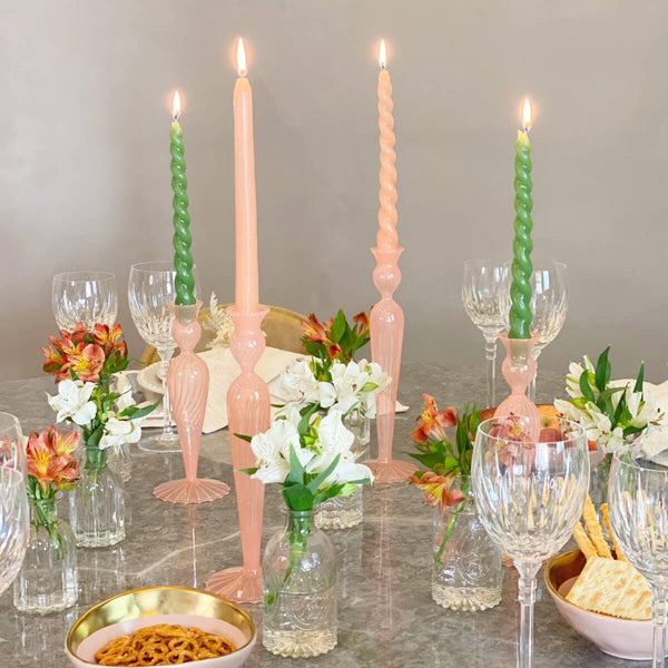 MINI VASO DE VIDRO CANELADO 5,5X10,5 CM