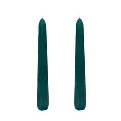 VELAS PARA CASTIÇAL CÔNICA VERDE ESCURO  18 CM - 02 UNIDADES
