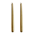 VELAS PARA CASTIÇAL CÔNICA DOURADO 25 CM - 02 UNIDADES