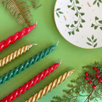 VELAS PARA CASTIÇAL TWIST VERMELHO 25 CM - 02 UNIDADES