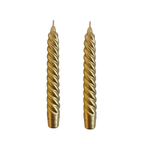 VELAS PARA CASTIÇAL TWIST BOLD DOURADO 18 CM - 02 UNIDADES